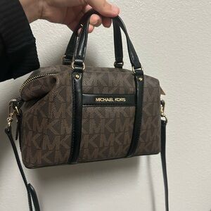Michael Kors Brown and Black Mini Handbag